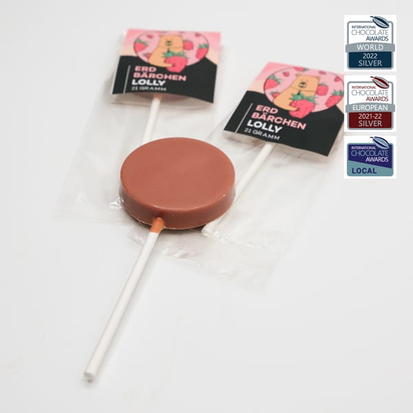 Erd'Bärchen - Erdbeer-Schokoladen-Lolly